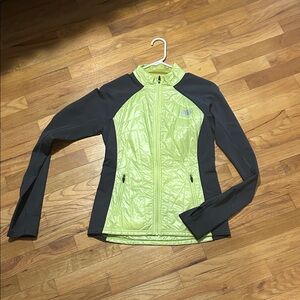 The North Face Women's Neon Green and Charcoal Jacket